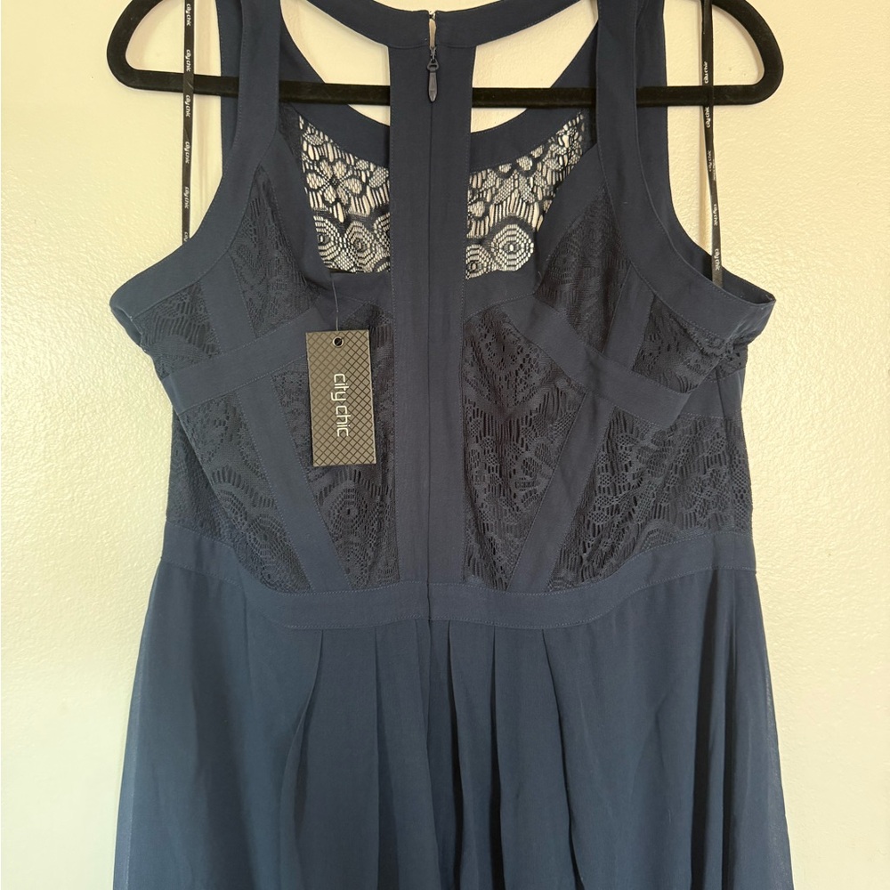 CITY CHIC Navy Sleeveless Maxi Dress- NMT SIZE 16 - Picture 10 of 12